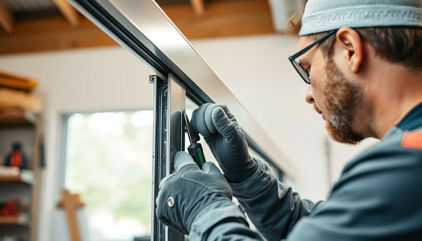 technician installing automatic door installation in Riyadh, Saudi Arabia_1